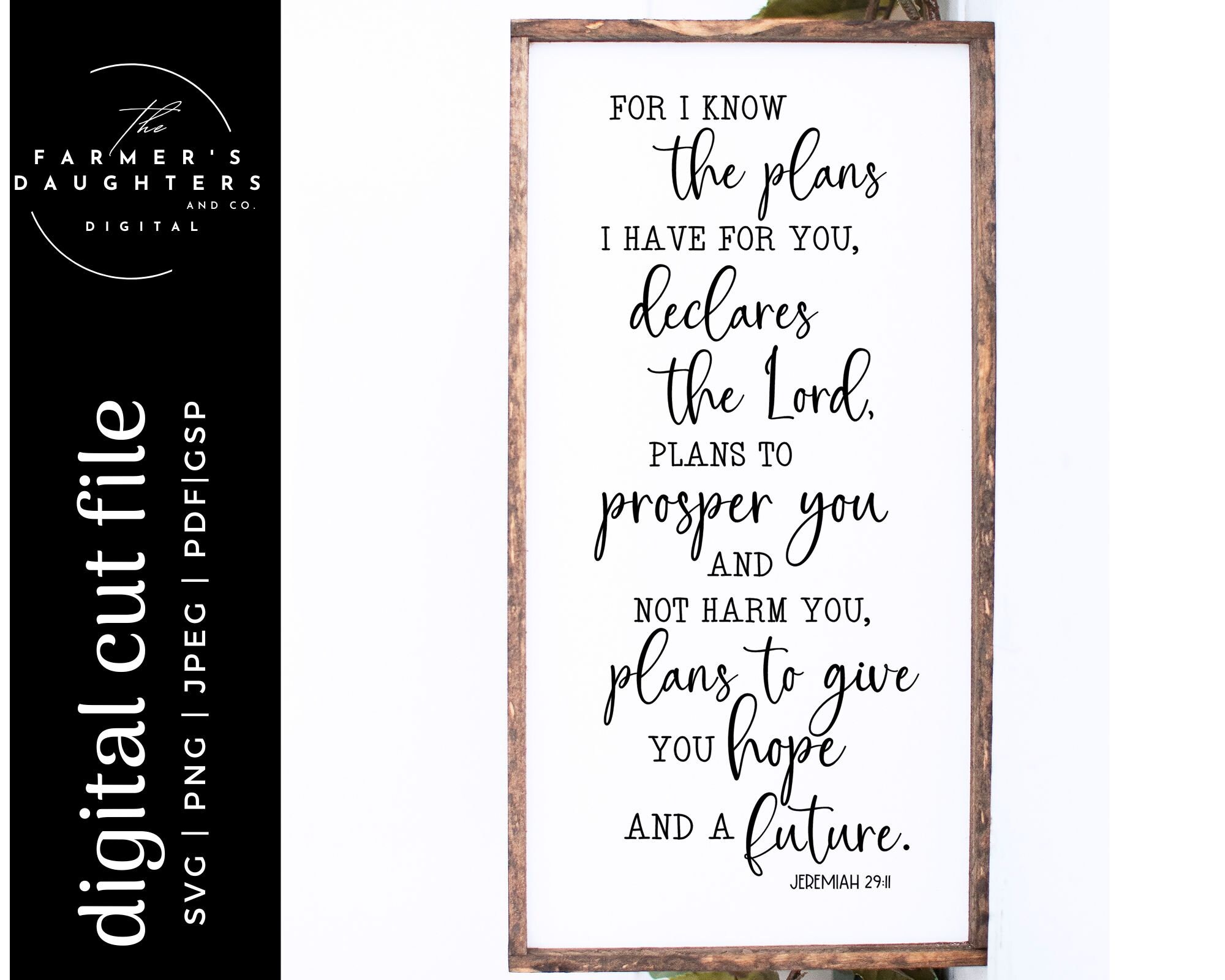 For I Know the Plans I Have for You Declares the Lord SVG | Bible Verse ...
