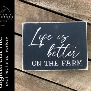 Das Leben ist besser auf dem Bauernhof SVG Farmleben svg | Bauernhof Leben svg | Farmhaus Schnittdatei | Cricut | Silhouette | Bauernhof svg | Bauernhof süßer Bauernhof svg