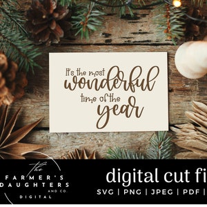 It&#39;s The Most Wonderful Time of the Year SVG, Christmas Sign svg, Christmas svg,digital Cut File, Silhouette Cut File, Best time of the year