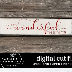 Het is de mooiste tijd van het jaar SVG, kerstbord SVG, kerst SVG, digitaal cut-bestand, silhouet cut-bestand, beste tijd van het jaar