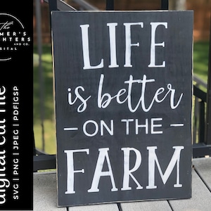 Das Leben ist besser auf dem Bauernhof SVG Farm Life SVG | Bauernhofleben SVG | Bauernhaus-Schnittdatei | Cricut | Silhouette | Bauernhof-Svg | Bauernhof süßer Bauernhof SVG
