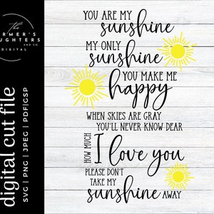 You Are My Sunshine, My Only Sunshine, You Make Me Happy When Skies Are