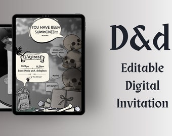 Game night invitation "You have been summoned"