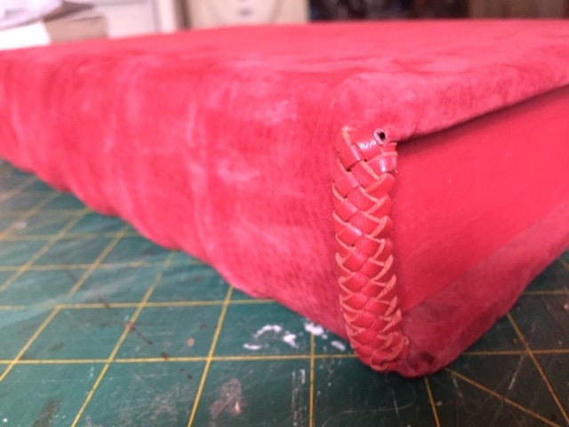 Pigskin Leather Byzantine Binding Tome in Red - Etsy