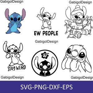 Stitch Svg, Stitch Svg Bundle, Cute Stitch Svg, Stitch Clipart, Png Cut File, Cricut Silhouette, Sticker Svg, Svg Eps Dxf Png Digital File
