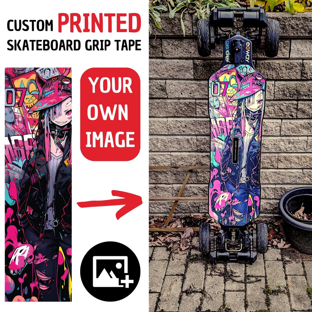 Longboard Custom Skateboard Grip Tape Printed With Colors - Design ...
