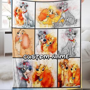 Lady and the Tramp Fleece Blanket the Tramp Dog Blanket Dog Magic Kingdom Fleece Blanket Throw Blanket for Bed Couch Sofa Etsy