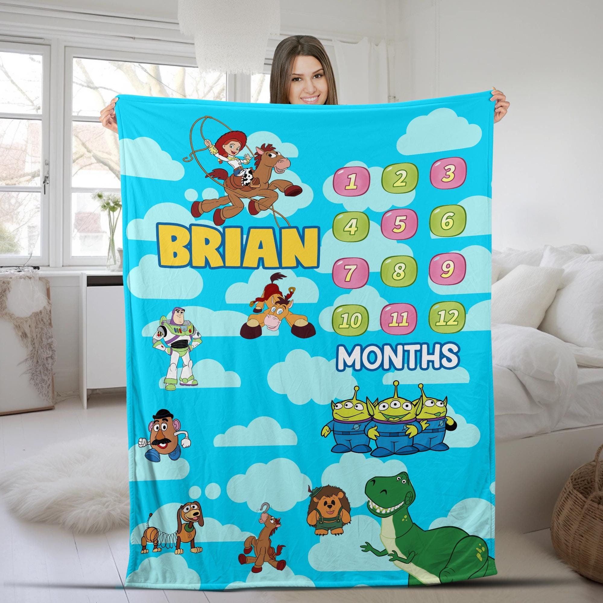 Toy story milestone blanket hotsell