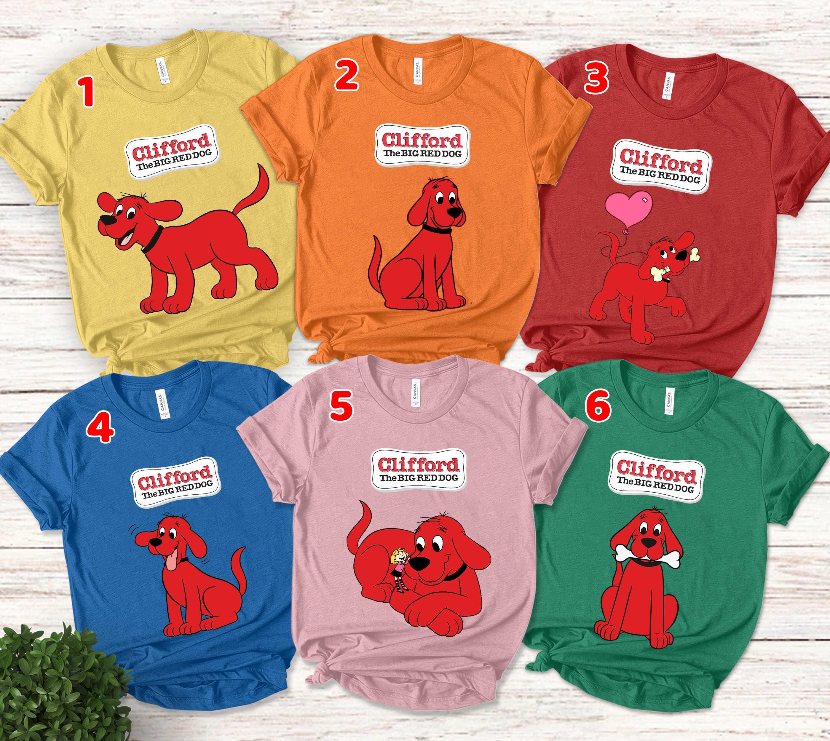 Clifford the big red dog t shirt 2025