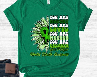 Mental Health Awareness Shirt/Green Ribbon Shirt/In May We Wear Green Mental Health Awareness Shirt/Mental Health Shirts OGST03