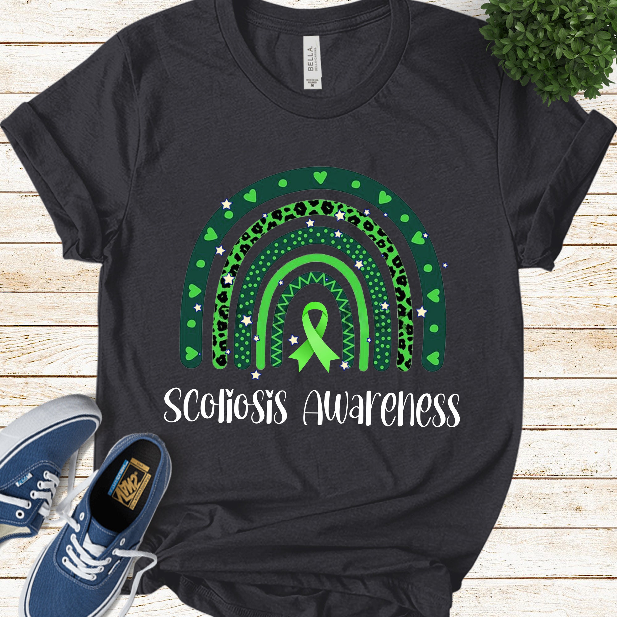 Scoliosis Tshirt Awareness Month T-Shirt Green Ribbon Gift Scoliosis Tshirt Awareness Month T-Shirt Green Ribbon Gift