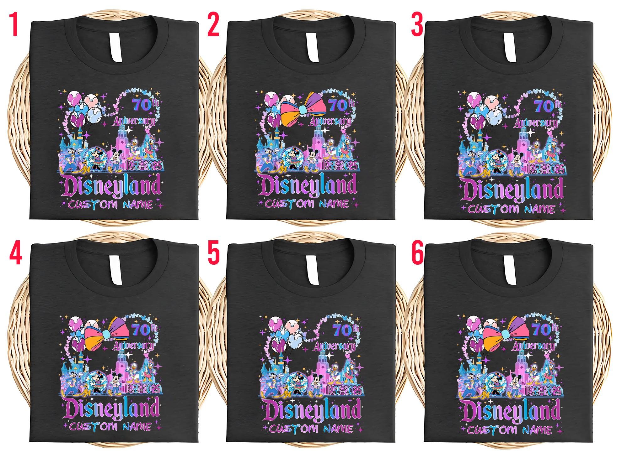 Discover Disneyland 70th anniversary shirt/Mickey & friends Disneyland castle Platinum Celebration 1955-2025 Shirt/WDW Matching Family Tee