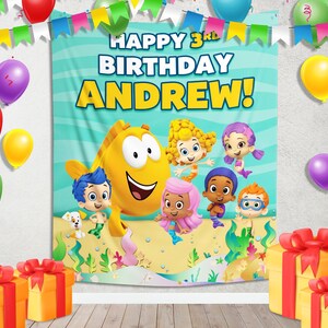 Bubble Guppies Birthday Banner, Bubble Guppies Birthday Banner ...