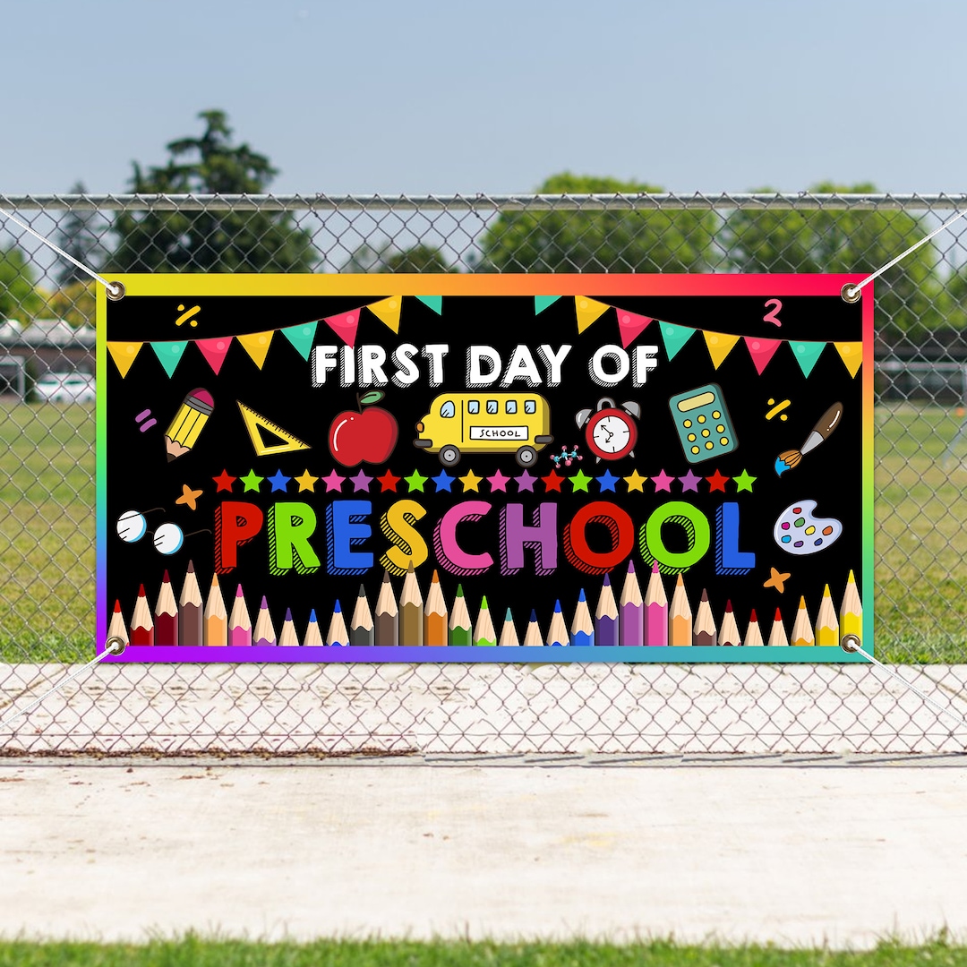Back to School Banner Backdrop/first Day of School Banner Backdrop ...