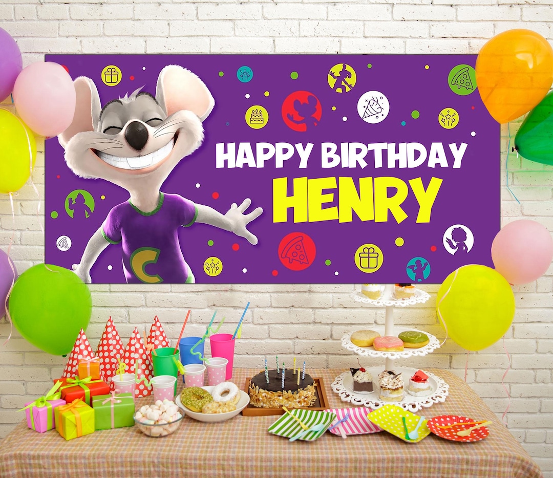 Chuck E Cheese Birthday Party Backdrop Chuck E Cheese Birthday Banner Chuck E Cheese Birthday Party Backdrop Chuck E Cheese Birthday Banner