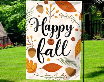 Happy Fall Garden Flag, 11.8x17.7in Double Side