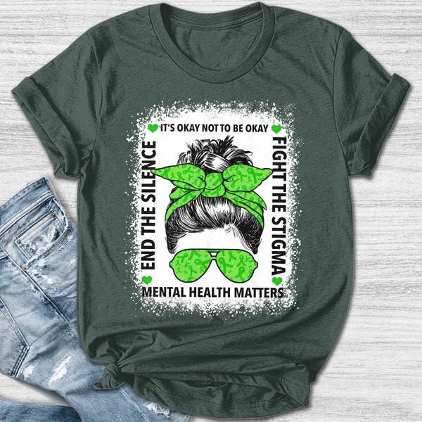 Mental Health Awareness Shirt/Green Ribbon Shirt/In May We Wear Green Mental Health Awareness Shirt/Mental Health Shirts OGST12