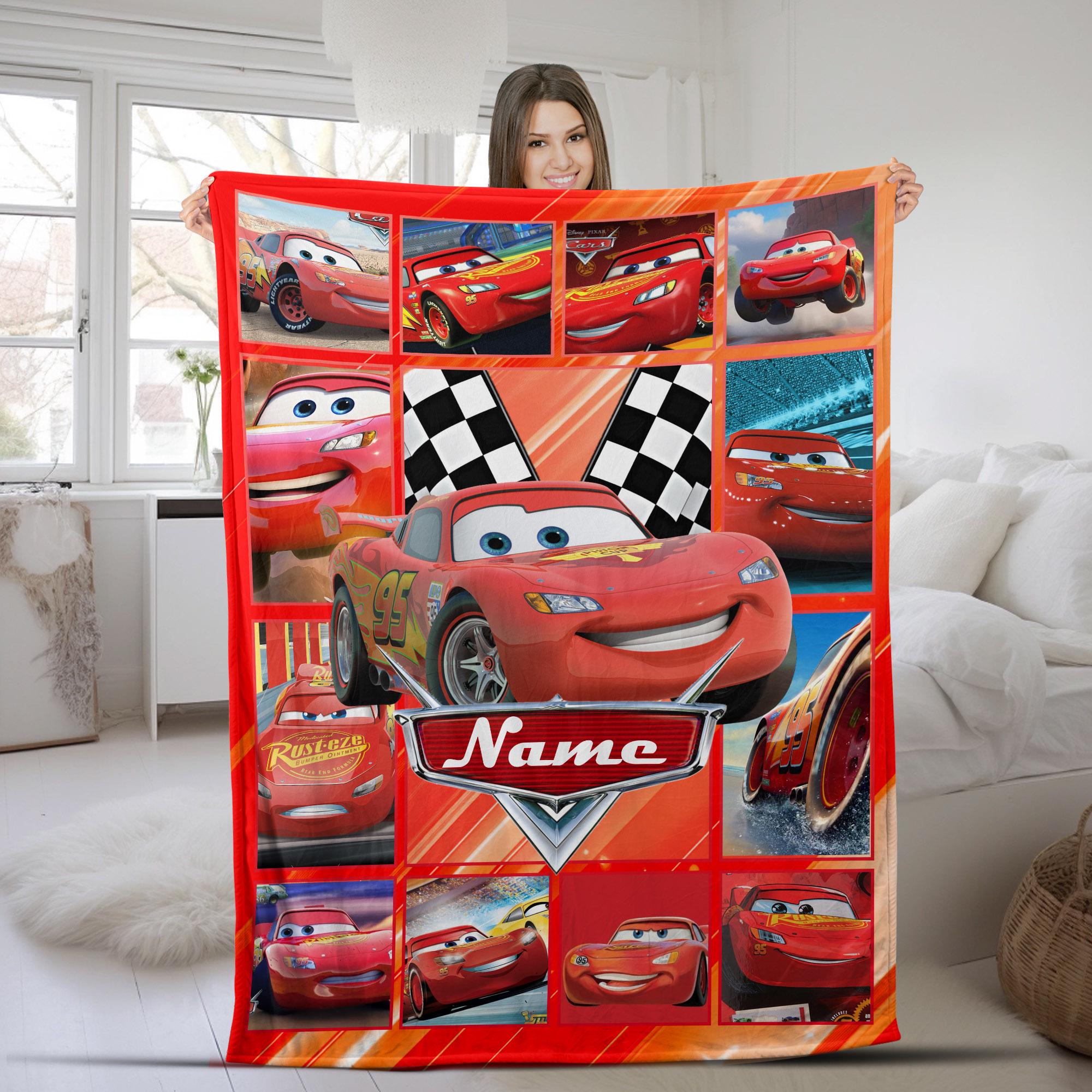 Discover Personalized Disney Cars Blanket/Custom Pixar Cars Blanket/Lightning McQueen Sally Tow Mater Characters Blanket/Cars Birthday Gifts
