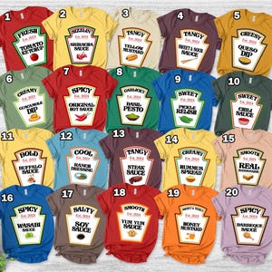 Group Condiments Shirts/Matching Condiment Halloween Costume Shirt/Ketchup And Mustard Shirts/Halloween Costume/Condiments Group OGVM02
