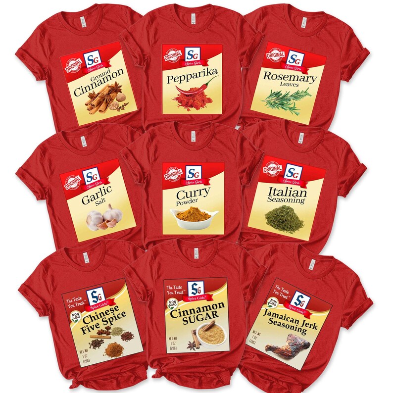 Spice Girls Group Shirt, Spice Girl Halloween Costume, Spice Costume