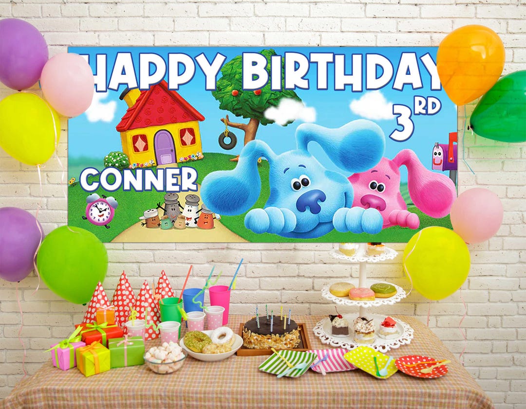 Blues Clues Birthday, Blues Clues Birthday Banner, Custom Blues Clues ...