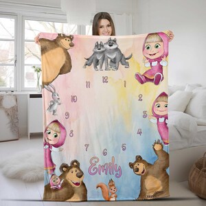 Masha Bear Blanket Etsy