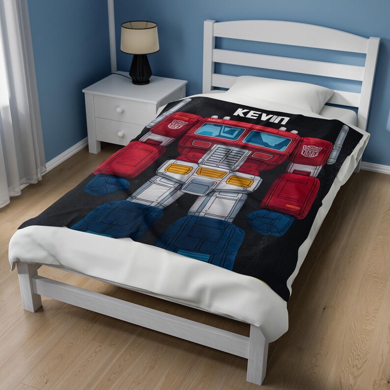Custom Transformer Blanket/personalized Robot Blankets/boy Bed Room
