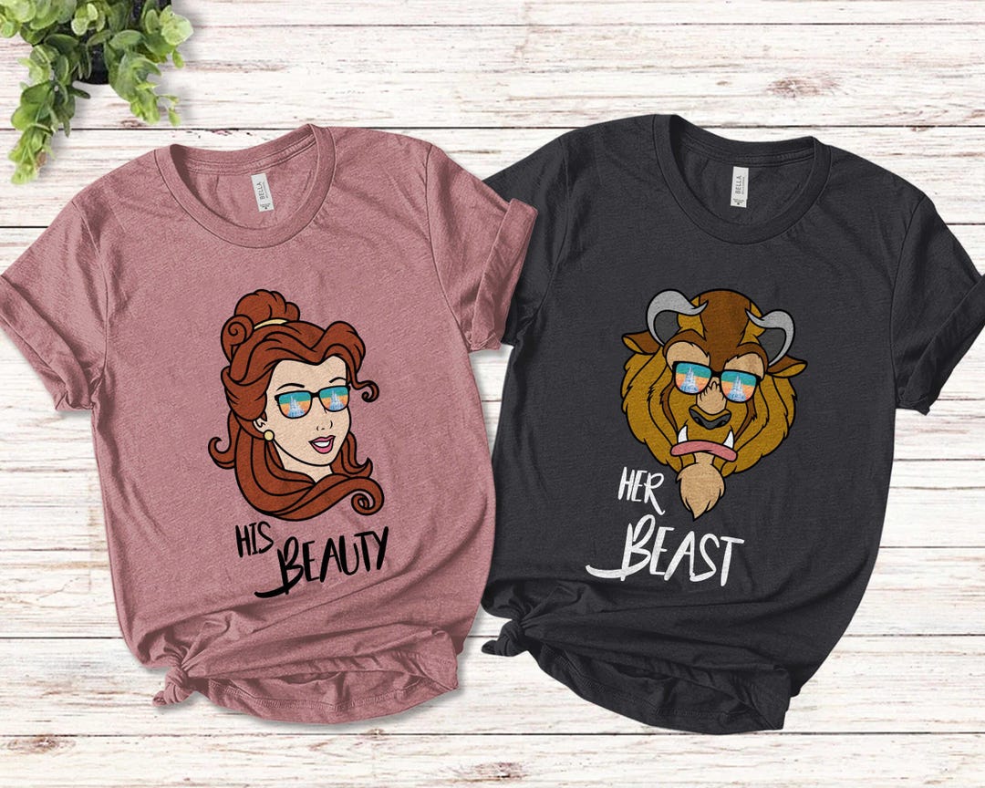 His Beauty Her Beast Shirts, Beauty Beast Shirt, Disney Couple Shirt ...