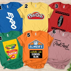 Orange Crayon Group Costume Halloween Matching School Group T-Shirt Orange Crayon Group Costume Halloween Matching School Group T-Shirt