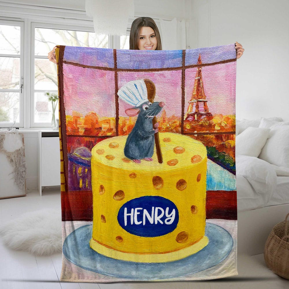 Disney Ratatouille Blanket, Personalized Blankets Birthday Gift Customized Skzd36,Custom Name Blanket 4Fansport