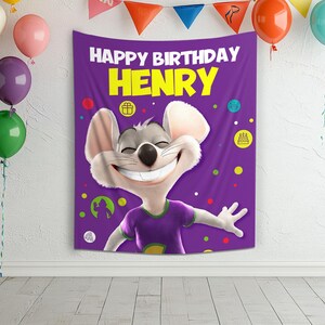 Chuck E Cheese Birthday Party Backdrop Chuck E Cheese Birthday Banner Chuck E Cheese Birthday Party Backdrop Chuck E Cheese Birthday Banner