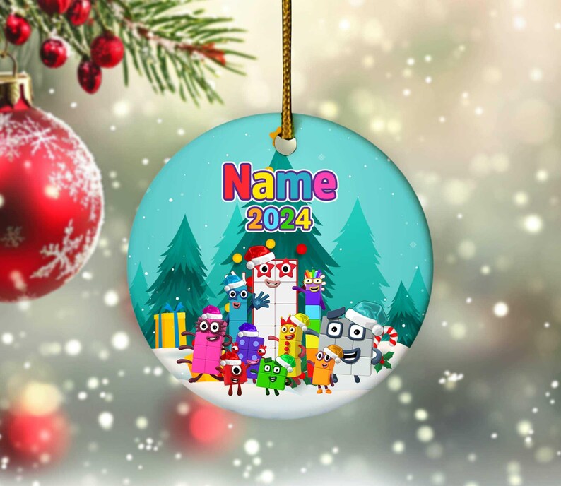 Numberblocks Christmas Ornament, Number Blocks Characters, Custom