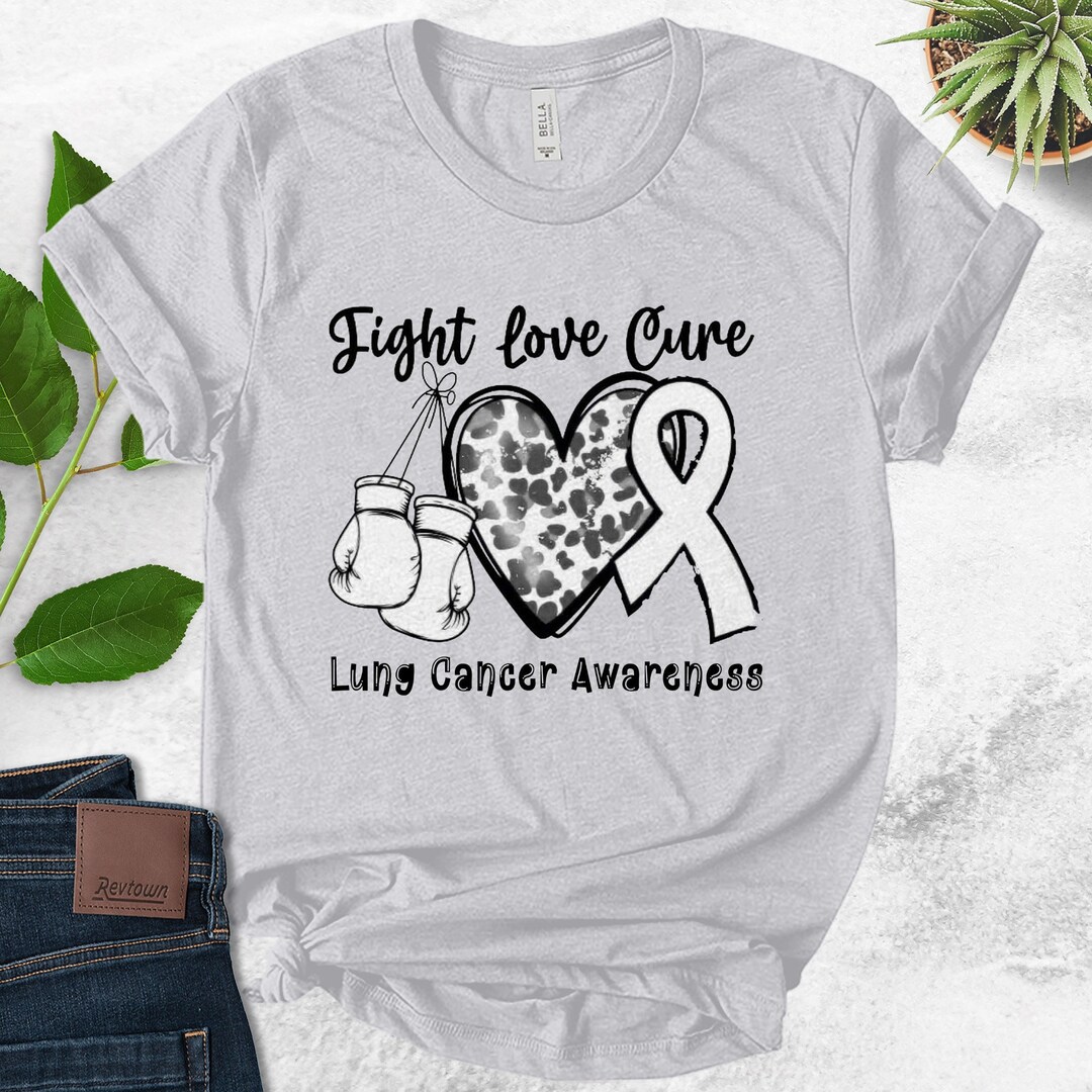Lung Cancer Awareness Shirt, Cancer Support Clothing, Heart Shirt