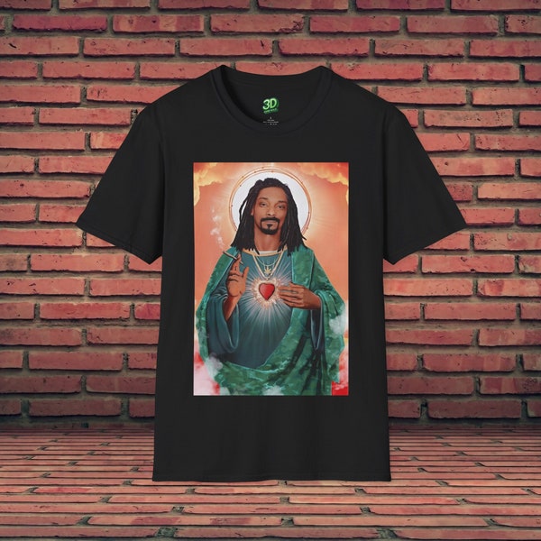 Funny Shirt | Snoop Dogg Jesus | Holy Celebrity | 420 Weed | Snoop Dogg Shirt | Meme Graphic Tee | Offensive Shirt | Gag Gift For Smokers