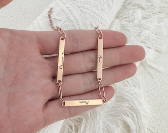 Custom Women's Charm Bracelet | Personalized Name Bracelet | Sterling Silver Friendship Bracelet | Minimalist Jewelry | Gift for Her