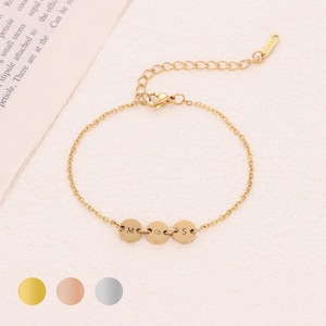 Pulsera con inicial personalizada, joyería personalizada, pulsera para madres, pulsera de oro para mujeres, pulsera con nombre y letra familiar, regalo de cumpleaños para ella