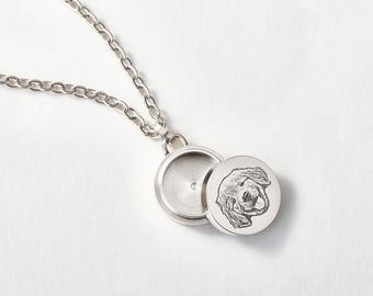 Personalized Pet Cremation Necklace: Engraved Urn, Titanium Steel