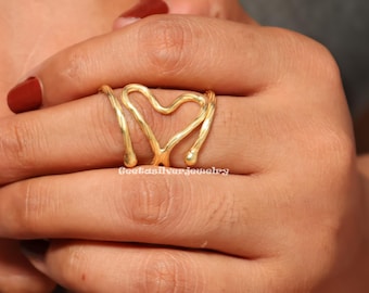 Handmade Sterling Silver Arthritis Finger Splint Ring - Adjustable