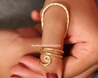 Thumb Splint MCP 925 Silver Ring, MCP Hyperextension Splint, Arthritis Rings, Trigger splint Ring, EDS Splint Ring, Adjustable Ring