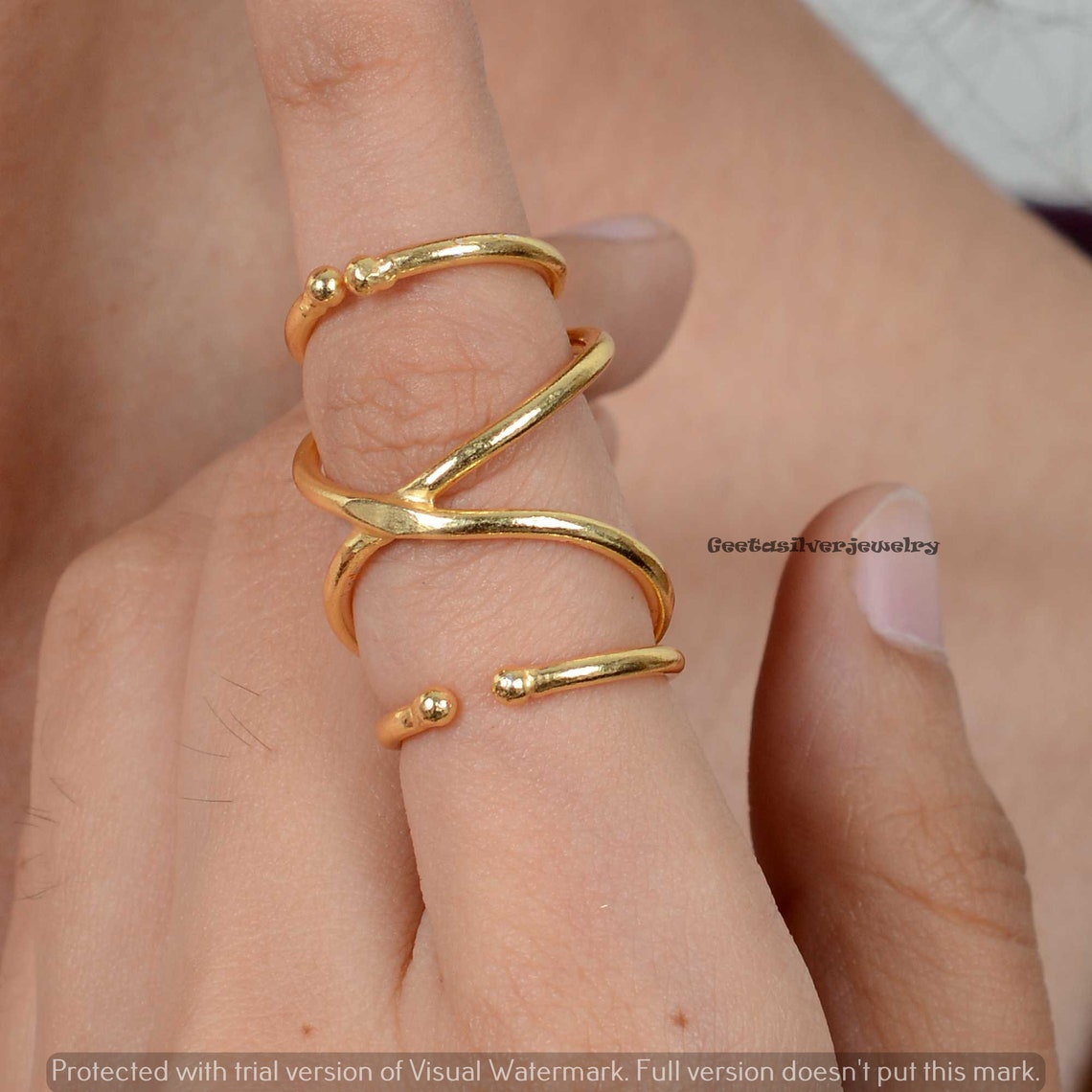 Swan Neck Splint Ring: 925 Sterling Silver Arthritis Jewelry - Etsy