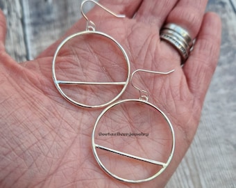 Open Circle Earwire Earrings • Minimalist Earrings • Open Circle Earrings • Dainty Earrings • Circle Earrings • Earwire Earrings