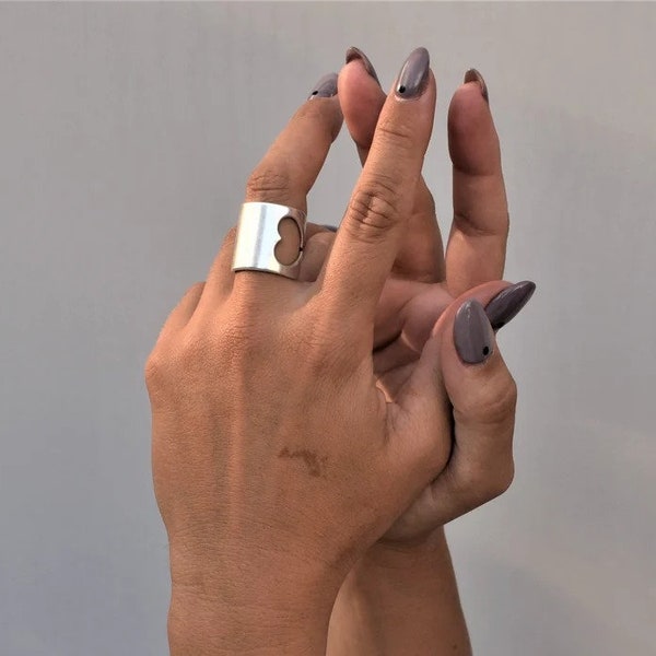 HeartTriggerSplint ™ Finger Ring Splint • Boutonniere Finger Ring • Triggering Thumb Finger Splint • Solid Heart Ring  Gifts For Mom