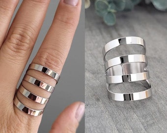 Adjustable Sterling Silver Ring, Arthritis Ring, Splint Knuckle Ring, Thumb Ring, Gift for Women, Simple Midi Ring, Gifts for mom