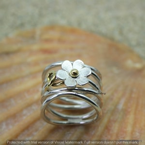 Anillos gruesos, anillos de plata esterlina, anillos ajustables, anillos de uso diario, anillos de plata, anillos apilables, anillos bonitos, anillos divertidos, anillo boho