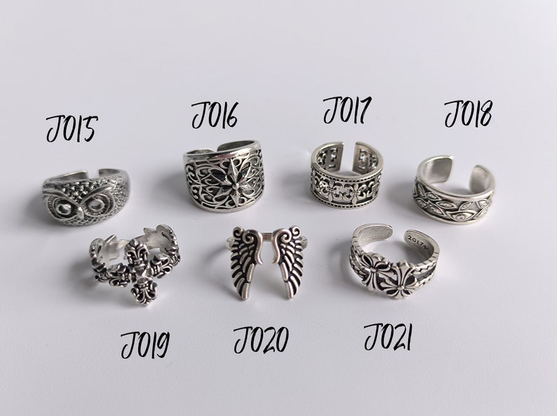 2er Pack Y2K Ring / Unisex Ringe verstellbar / Moderne Retro Ringe / Chunky Punk Ring / Halloween Weihnachtsgeschenk Ringe Bild 7