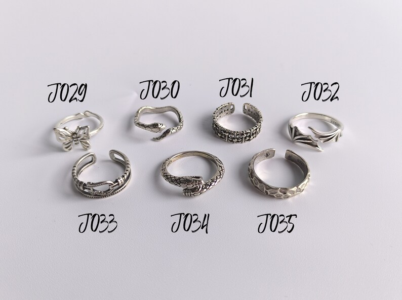2er Pack Y2K Ring / Unisex Ringe verstellbar / Moderne Retro Ringe / Chunky Punk Ring / Halloween Weihnachtsgeschenk Ringe Bild 9