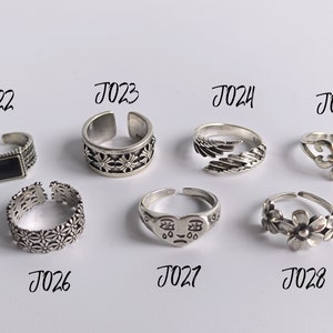 2er Pack Y2K Ring / Unisex Ringe verstellbar / Moderne Retro Ringe / Chunky Punk Ring / Halloween Weihnachtsgeschenk Ringe Bild 8