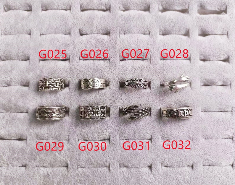Punk Goth Y2K Ringe, Unisex Chunky Ring, Goth Y2K Ringe, Open Size Punk Gothic Ring, Cyberpunk Ringe Bild 6