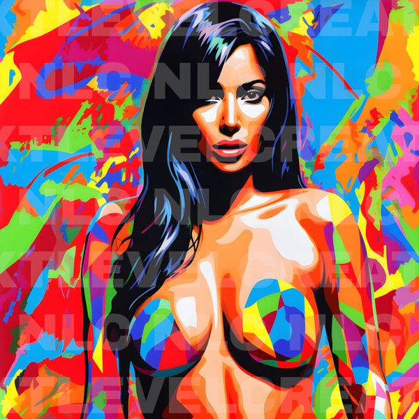 Kim Kardashian Pop Art Digital File - Instant Download