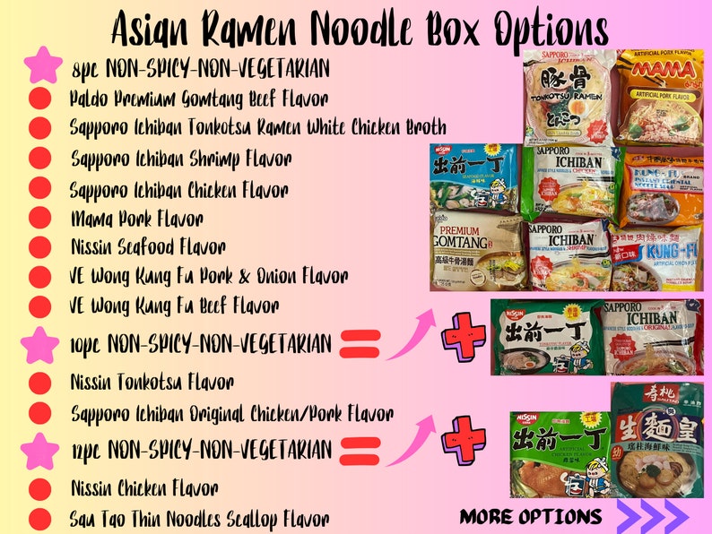 Asian Instant Ramen Noodle Mix Box/Instant Spicy Noodles/Veg & Non Veg/Samyang Buldak Paldo Sapporo Ichiban Nissin Mama/12 pcs/Asian Snacks image 3